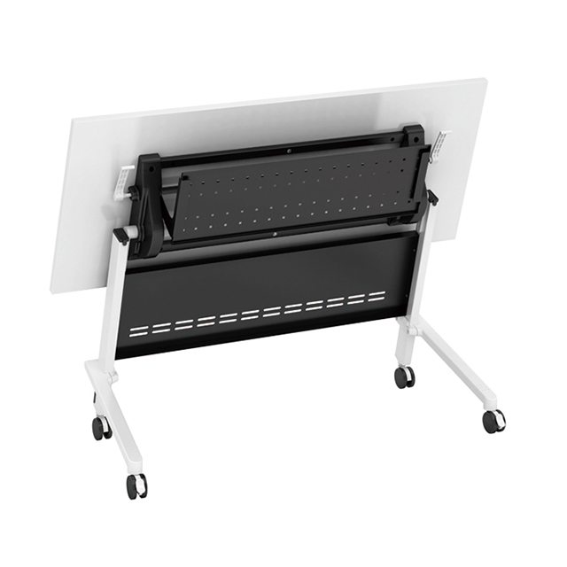 Modern foldable training table with casters, modern foldable training